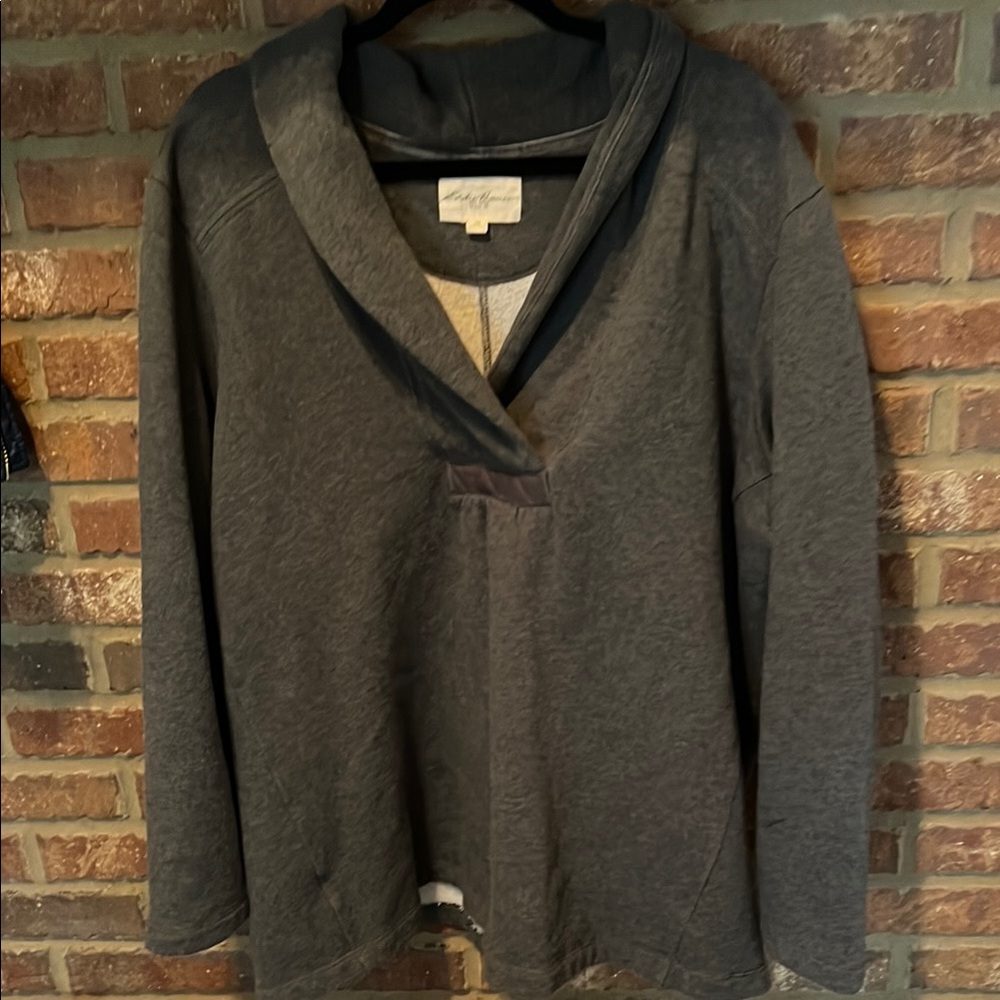 Eddie Bauer Gray Cowl Neck Sweater
